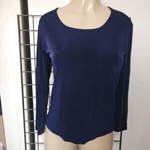 Elegant Navy Blue Women's Top